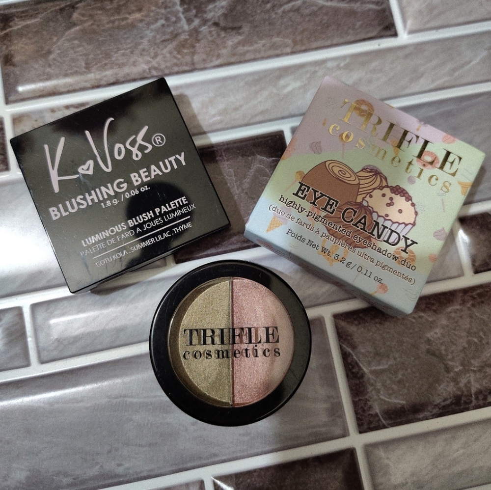 K.Voss Blush Beauty Luminous Blush & Trifle Eye Candy Eyeshadow Duo NWT